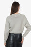Essentials Fear of God Grey Cable Knit Logo Sweater Size S