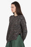 Stella McCartney Brown Wool/Alpaca/Silk Asymmetrical Knit Sweater Size 38