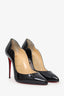 Christian Louboutin Black Patent Leather Hot Chick 100 Heels Size 37