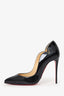 Christian Louboutin Black Patent Leather Hot Chick 100 Heels Size 37