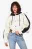 Moncler X Alicia Keys White/Black Denim/Down 'Flushing' Cropped Jacket Size 1