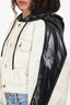 Moncler X Alicia Keys White/Black Denim/Down 'Flushing' Cropped Jacket Size 1