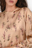 Vince Blush Silk Floral Patterned Blouse Size S