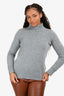Theory Grey Cashmere Turtleneck Sweater Size S