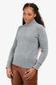 Theory Grey Cashmere Turtleneck Sweater Size S