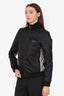 Prada x Adidas 2021 Black Re-Nylon Striped Zip-Up Jacket Size 40