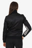 Prada x Adidas 2021 Black Re-Nylon Striped Zip-Up Jacket Size 40