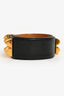 Hermès 1994 Black Leather 'Collier de Chien 50' Belt