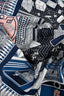 Hermès Navy/Blush Silk 'Objets de Curiosite' Scarf 90