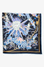 Hermès Black/Cobalt Silk 'Le Sacre des Saisons' Scarf 90