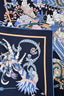 Hermès Black/Cobalt Silk 'Le Sacre des Saisons' Scarf 90