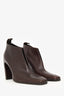 Gucci Vintage Brown Leather Square Toe Ankle Boots Size 36.5