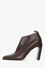 Gucci Vintage Brown Leather Square Toe Ankle Boots Size 36.5