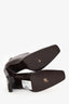 Gucci Vintage Brown Leather Square Toe Ankle Boots Size 36.5