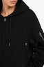 Sacai 2023 Black Cotton/Nylon Hoodie Size 2 Mens