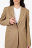 Max Mara Brown Wool Single Breasted Blazer + Straight Leg Pants Estimated Size S
