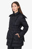 Burberry Brit Black Puffer Coat With Hood Size L