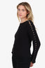3.1 Phillip Lim Black Studded Knit Sweater Size S
