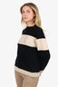 Christian Dior Black/Beige Wool Logo Embroidered Striped Jumper Size 12+ Kids