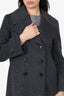 Burberry Grey Wool/Cashmere Double Breasted Coat Size 6