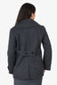 Burberry Grey Wool/Cashmere Double Breasted Coat Size 6