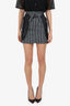 Alexander Wang Black Striped Belted Mini Skirt Size 0
