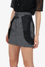 Alexander Wang Black Striped Belted Mini Skirt Size 0
