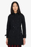 Burberry Black Belted Trench Coat Size 0
