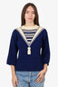 Gucci Blue/White Sailor Style Knit Sweater Size 12 Kids