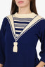 Gucci Blue/White Sailor Style Knit Sweater Size 12 Kids