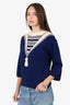 Gucci Blue/White Sailor Style Knit Sweater Size 12 Kids