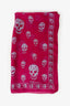 Alexander McQueen Pink Skull Printed Scarf