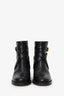 Burberry Black/Check Leather Ankle Boots Size 37.5