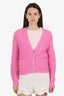 Ganni Pink Wool Cardigan Size XS