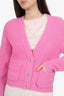 Ganni Pink Wool Cardigan Size XS