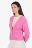 Ganni Pink Wool Cardigan Size XS