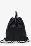 Gucci Black Leather Ghost Printed "Real" Drawstring Backpack