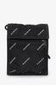 Balenciaga Black Nylon All Over Logo Small Explorer Pouch