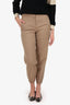 Maje Beige Elastic Hem Pants Size 34