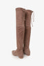 Stuart Weitzman Taupe Suede Over The Knee Boots Size 9