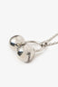 Gucci Silver Tone Sphere Pendant Necklace