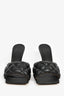 Bottega Veneta Black Intrecciato Padded Heeled Sandals Size 37.5