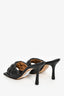 Bottega Veneta Black Intrecciato Padded Heeled Sandals Size 37.5