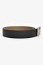 Hermès Black/Brown Leather H 'Au Carre' Buckle Belt Size 85