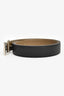 Hermès Black/Brown Leather H 'Au Carre' Buckle Belt Size 85