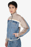 Martine Rose Blue and Beige Denim Hybrid Track Jacket Size S Mens