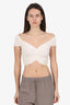 Off-White Ruched Crop Top Size 36