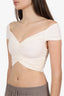 Off-White Ruched Crop Top Size 36