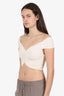 Off-White Ruched Crop Top Size 36