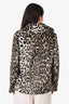 Stella McCartney Leopard Print Faux Fur Cropped Jacket Size 40